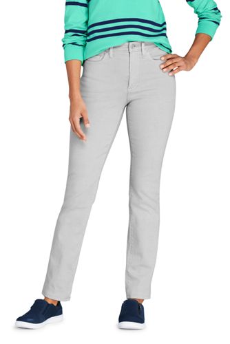 Farbige Shaping Jeans EcoVero, Straight Fit High Waist, Damen, Größe: 44 34 günstig online kaufen