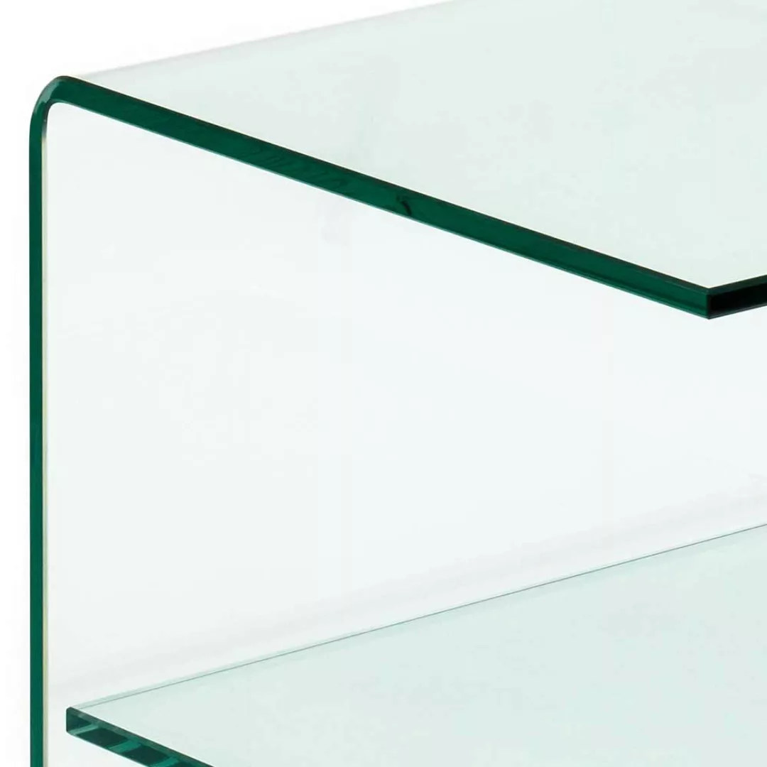 Glastisch mit Rollen in modernem Design 60 cm hoch - 40 cm breit günstig online kaufen