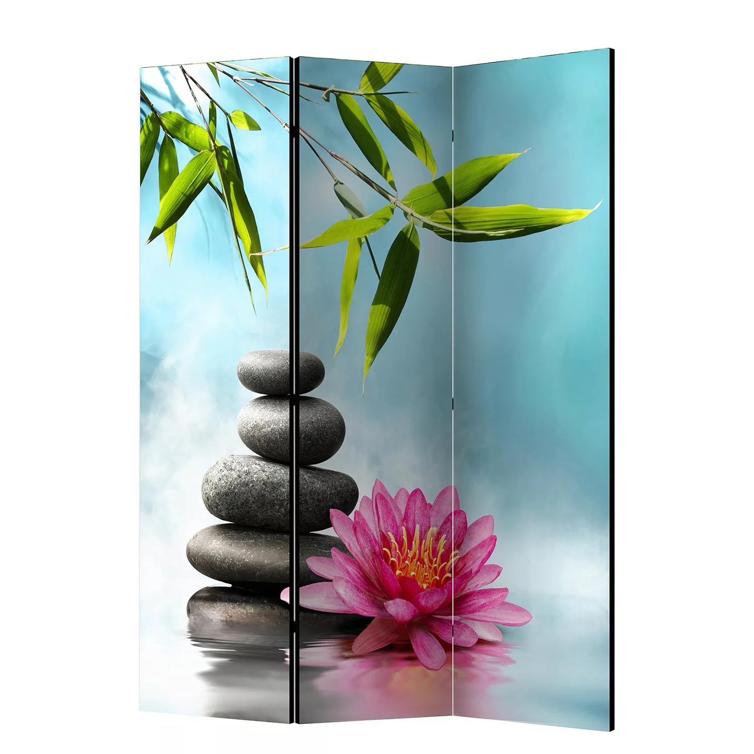 home24 Paravent Water Lily and Zen Stones günstig online kaufen