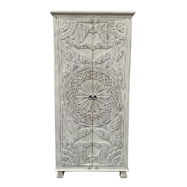 Oriental Galerie Mehrzweckschrank Weißer Schrank Jerin Indien 190cm Wohnzim günstig online kaufen