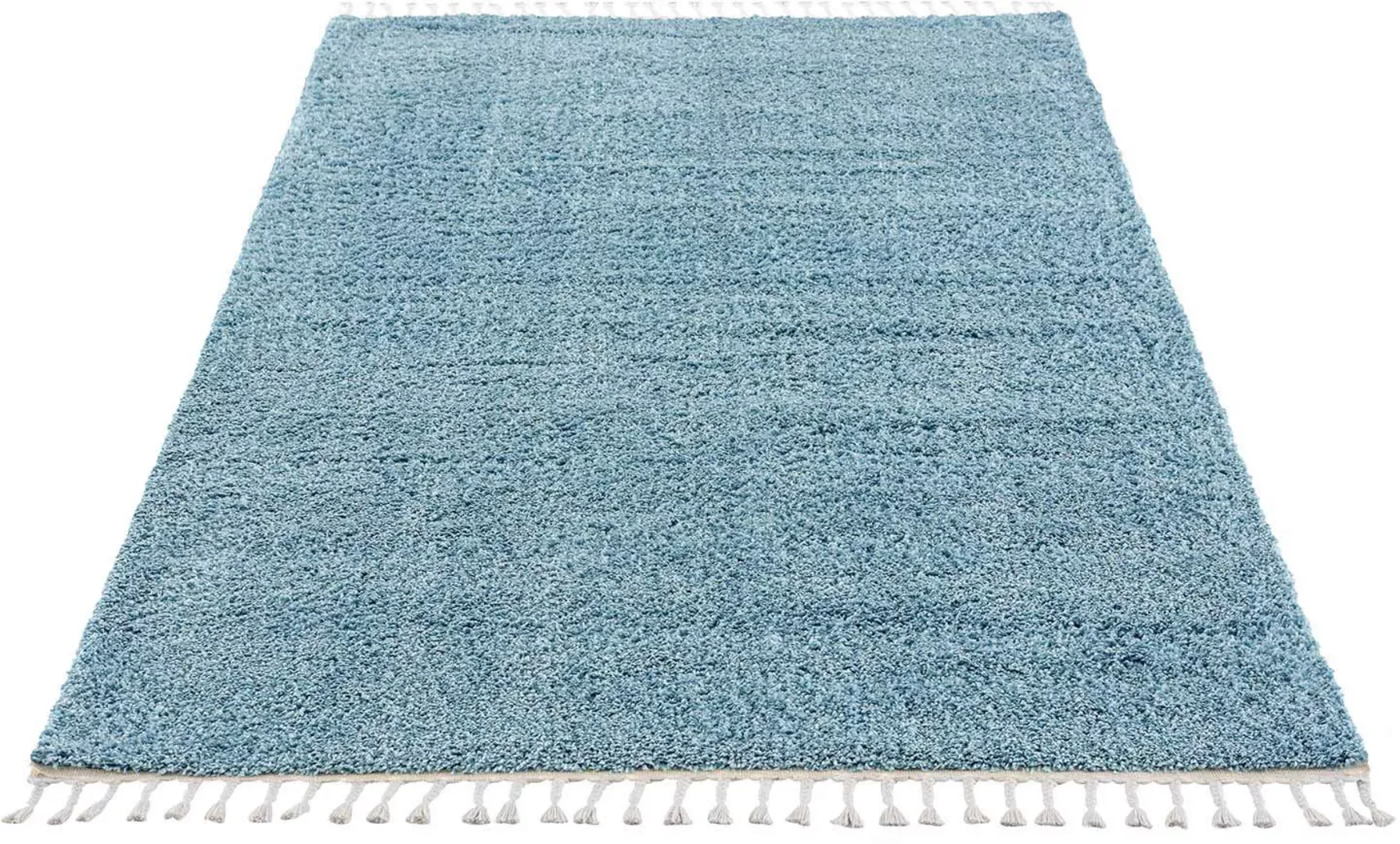 carpet city® Shaggy Pulpy Uni Einfarbig 100 Dunkelgrau Gr. 80 x 150 günstig online kaufen