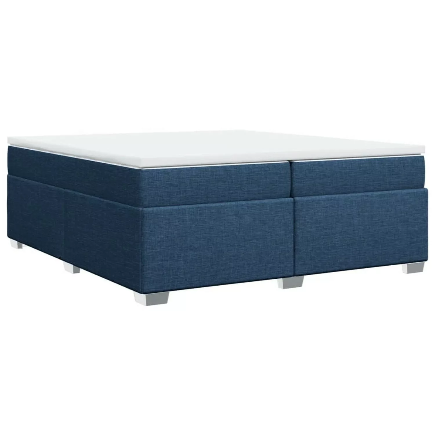 vidaXL Boxspringbett mit Matratze Blau 200x200 cm Stoff2098760 günstig online kaufen