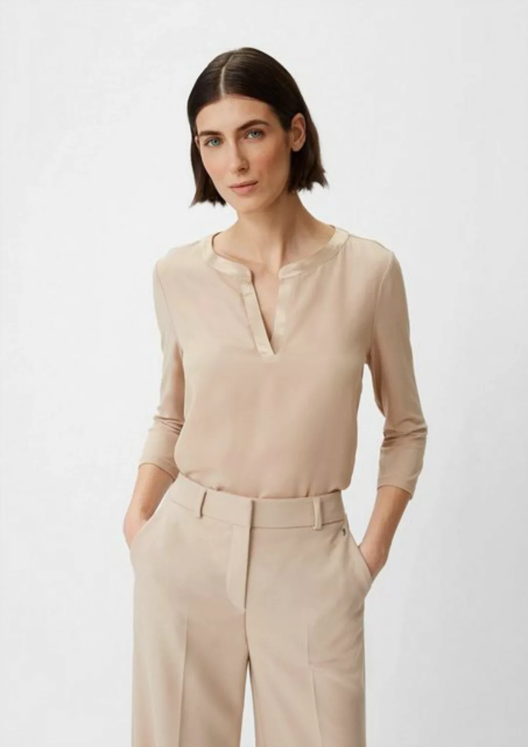 Comma Shirttop Bluse mit 3/4-Ärmeln günstig online kaufen