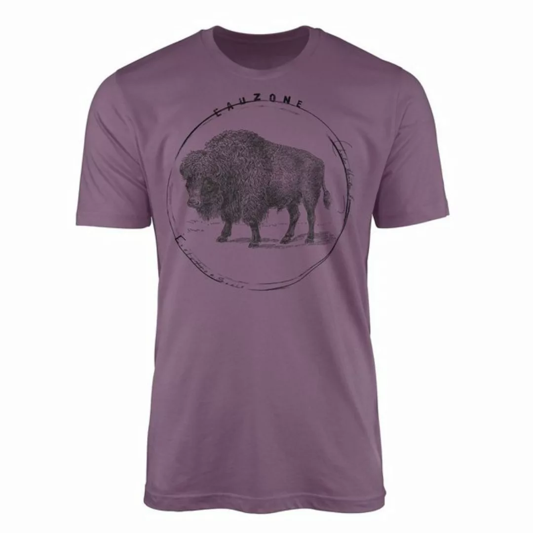 Sinus Art T-Shirt Evolution Herren T-Shirt Bison günstig online kaufen