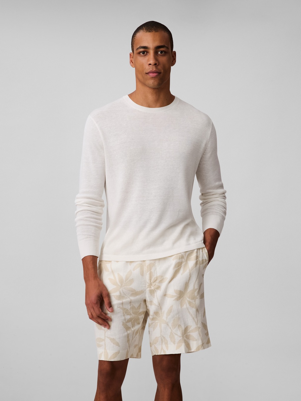 Calvin Klein Shorts "LINEN AOP PULL ON SHORT", Mit elastischem Bund günstig online kaufen