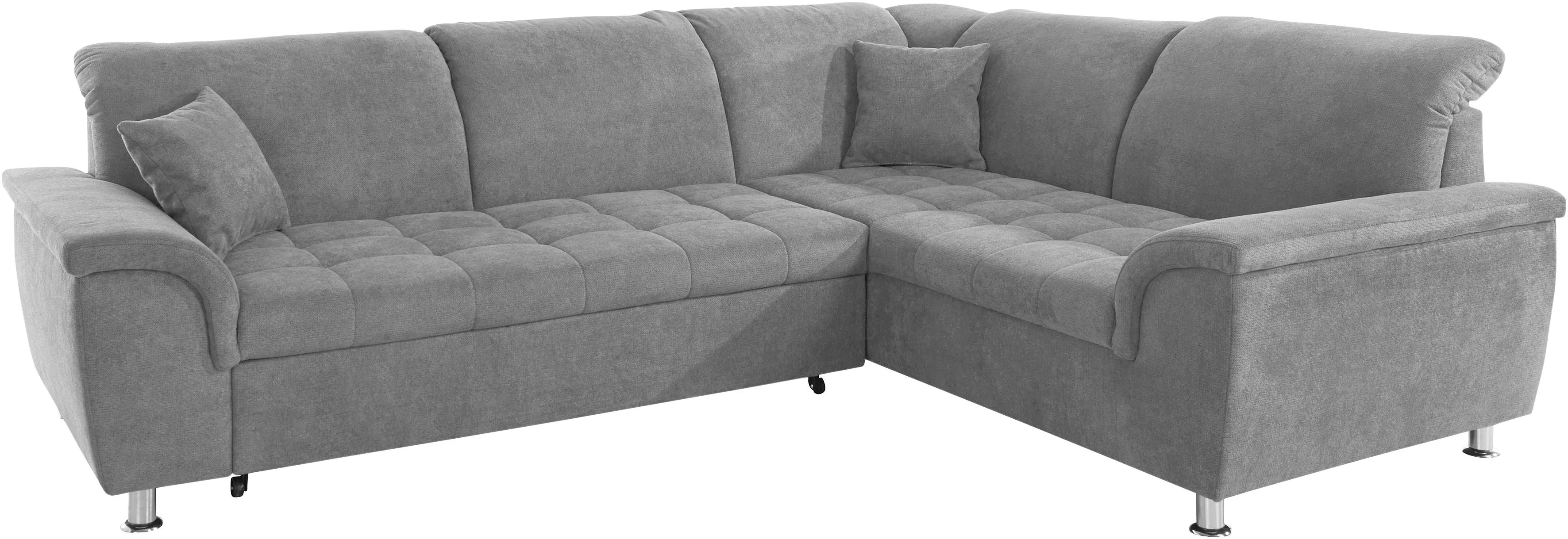 DOMO collection Ecksofa "Franzi L-Form", wahlweise mit Kopfteilverstellung günstig online kaufen