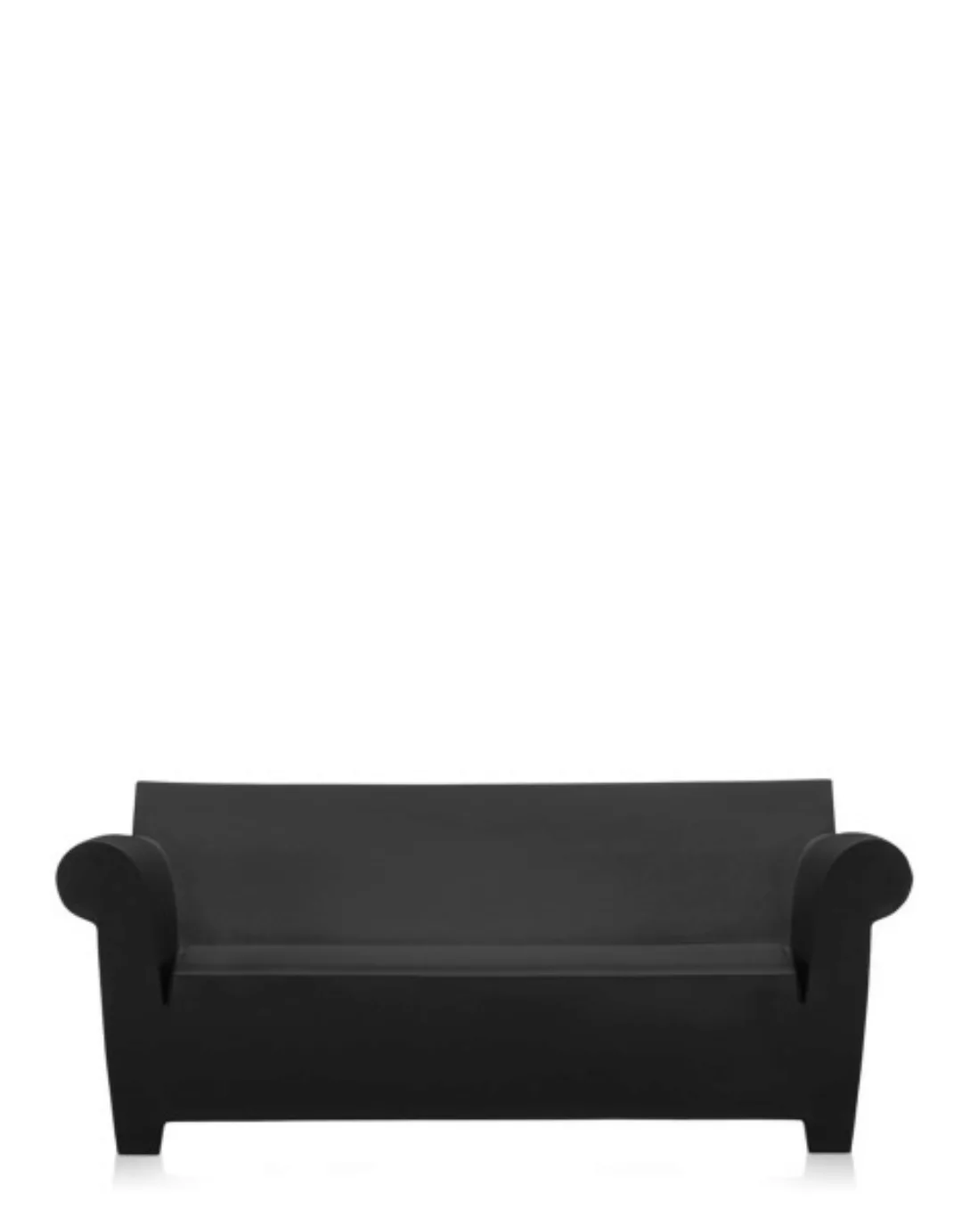 Kartell - Bubble Club 2-Sitzer Outdoor Sofa - schwarz/durchgefärbtes Polyet günstig online kaufen