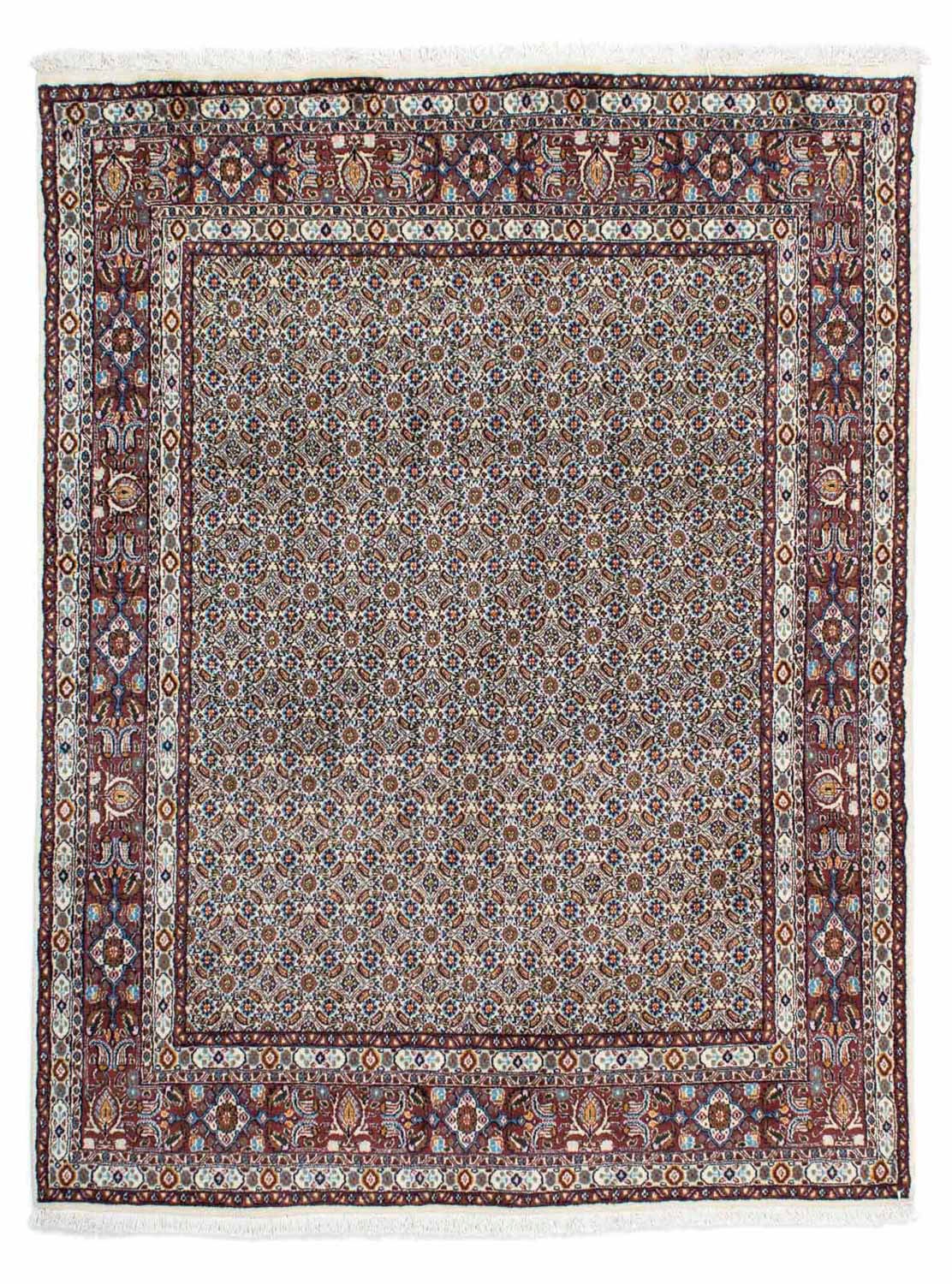 morgenland Wollteppich »Moud Medaillon Beige 253 x 158 cm«, rechteckig, Uni günstig online kaufen