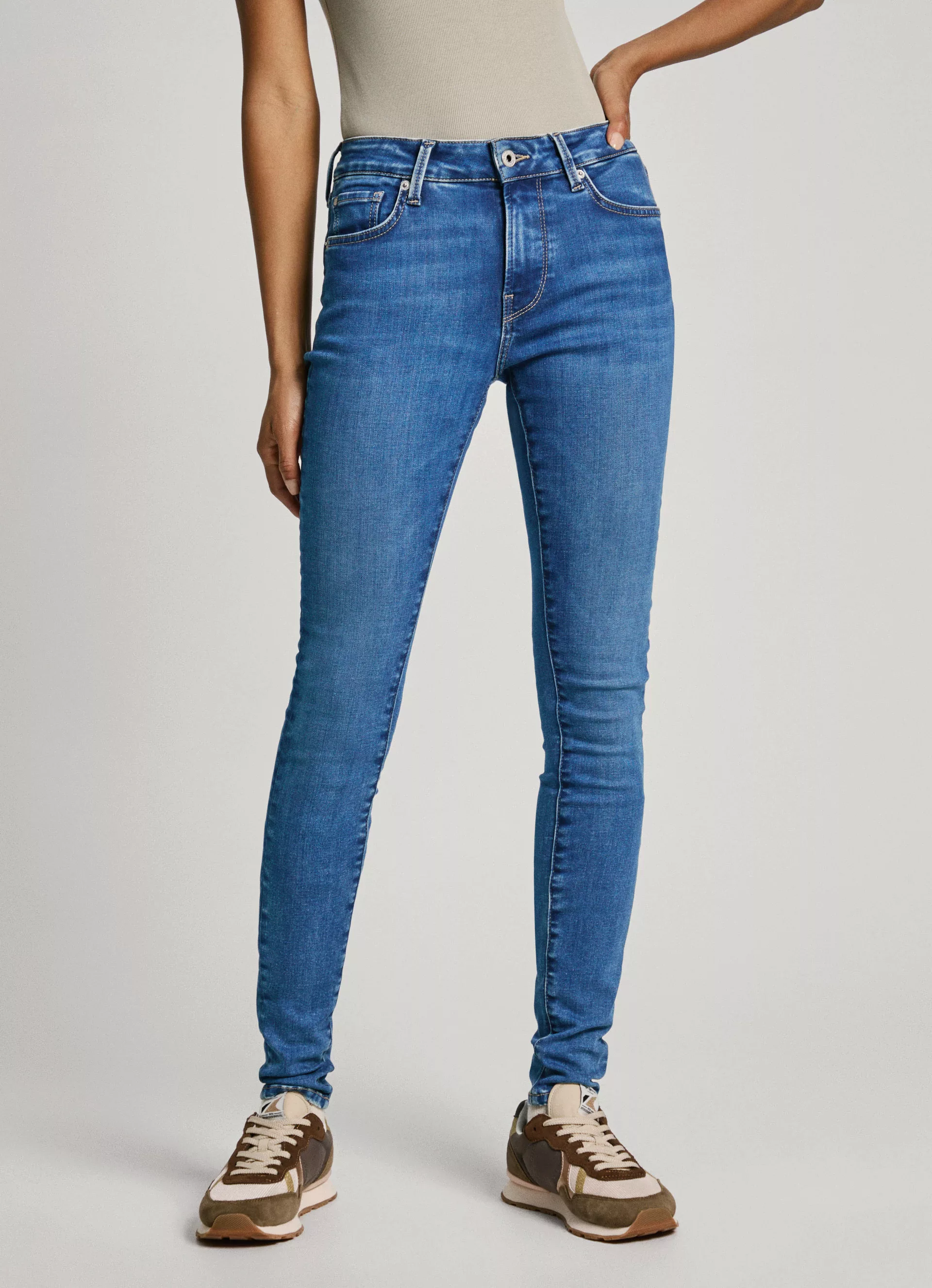 Pepe Jeans Skinny-fit-Jeans "SKINNY JEANS MW", in verschiedenen Waschungen günstig online kaufen