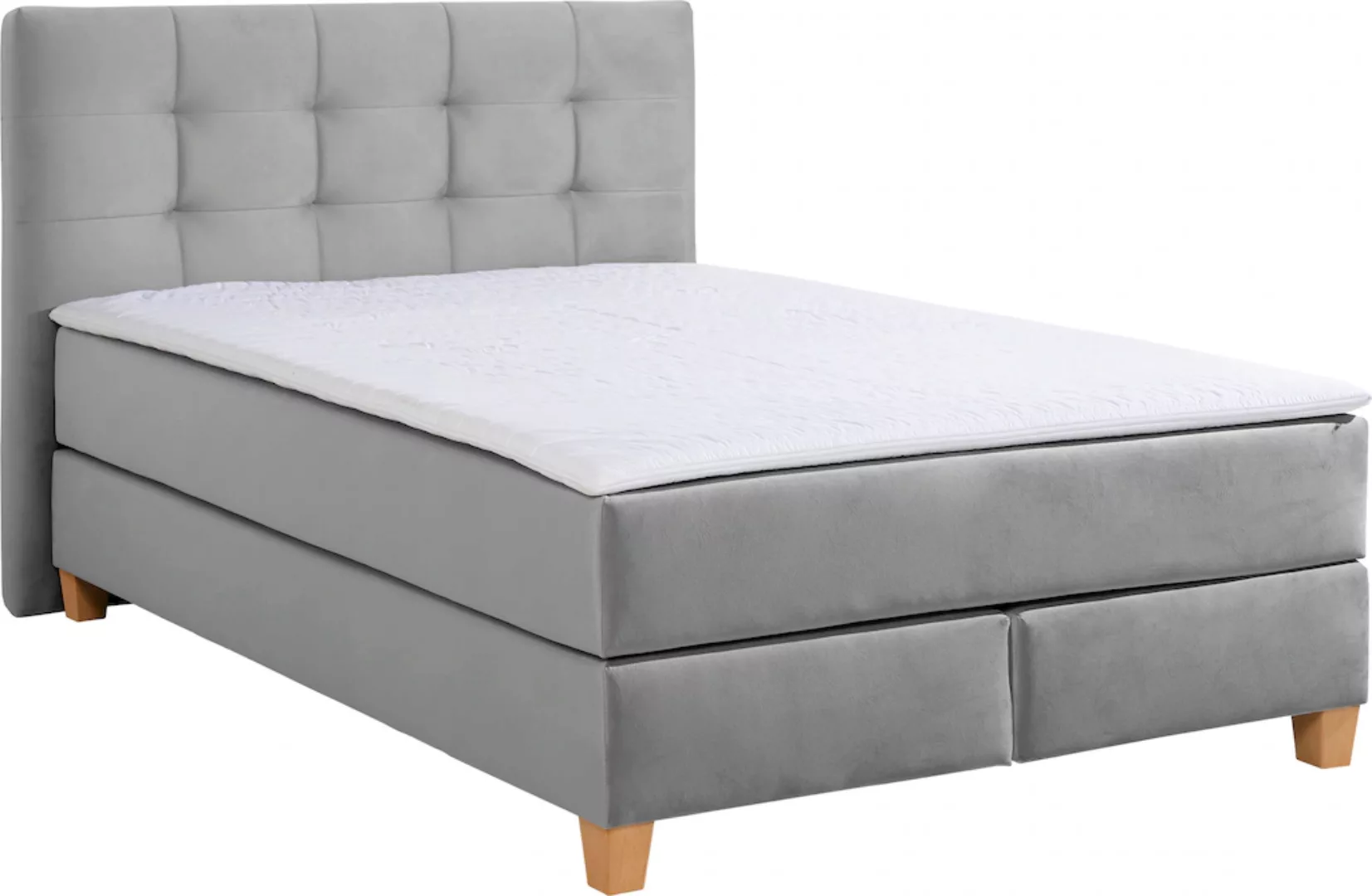 Home affaire Boxspringbett "Moulay", inkl. Topper, in Überlänge 220 cm, 3 H günstig online kaufen