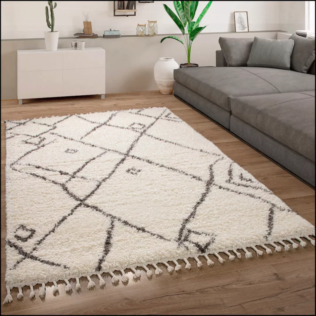 Paco Home Hochflor-Teppich »Orebro 171«, rechteckig, 44 mm Höhe, modernes R günstig online kaufen