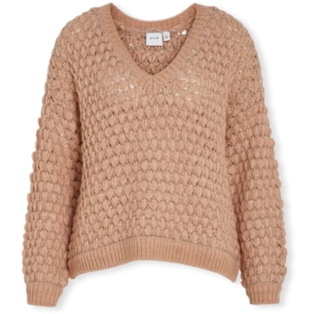 Vila  Pullover Evali Knit L/S - Natural Melange günstig online kaufen