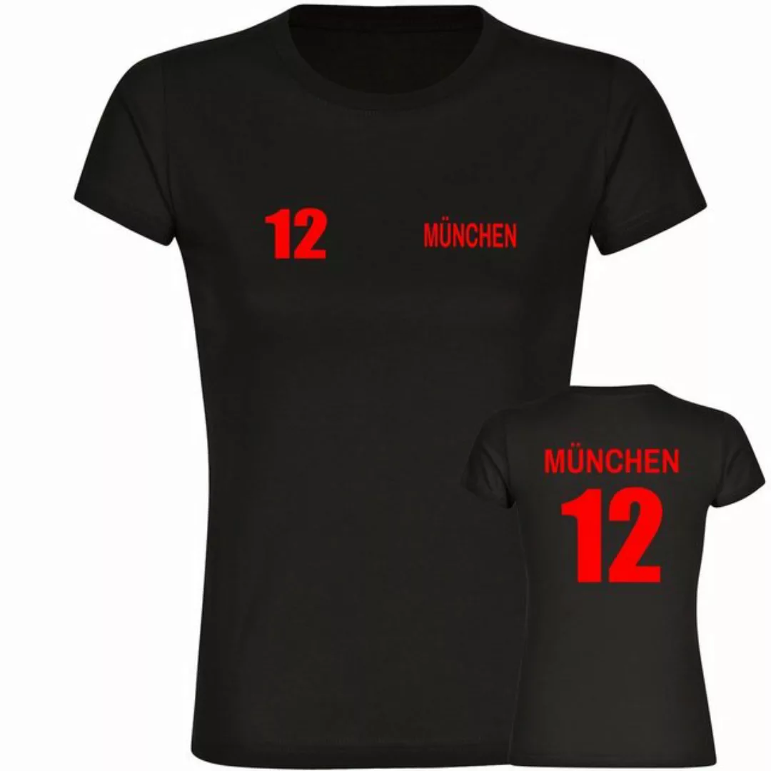 multifanshop T-Shirt Damen München rot - Trikot 12 - Frauen günstig online kaufen