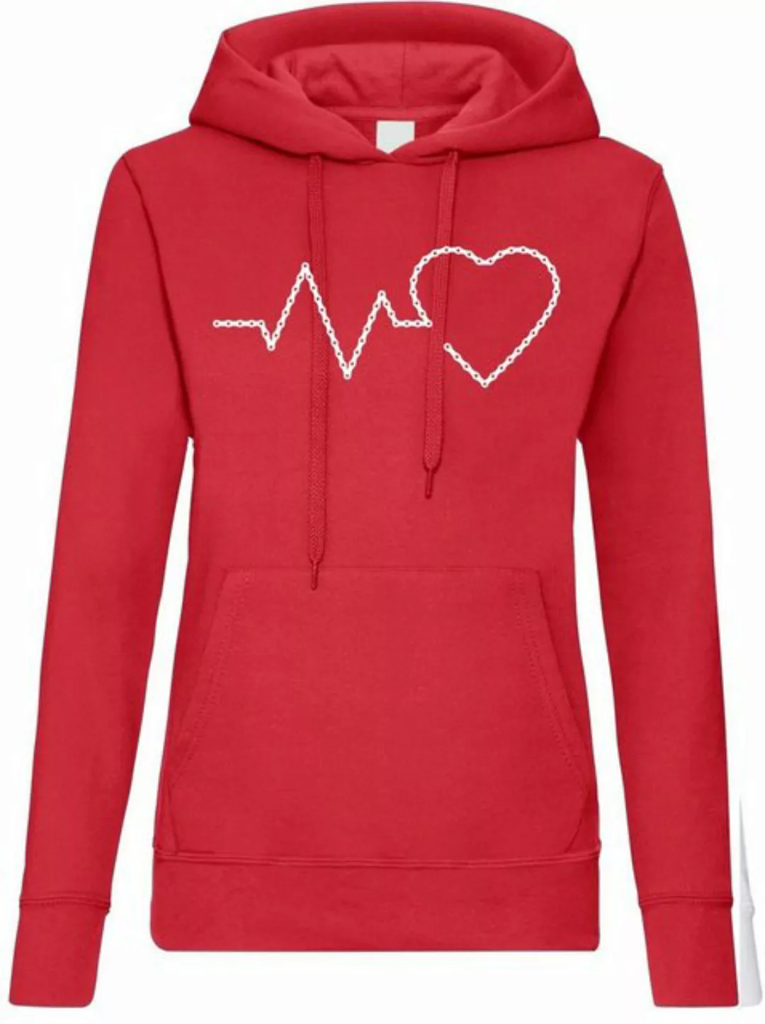 Youth Designz Kapuzenpullover Heartbeat Fahrradkette Damen Hoodie Pullover günstig online kaufen