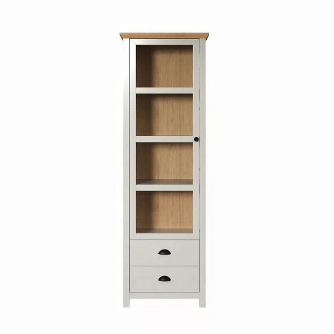 trendteam Vitrine Hochschrank Wohnzimmerschrank Beistellschrank 65x201x41cm günstig online kaufen