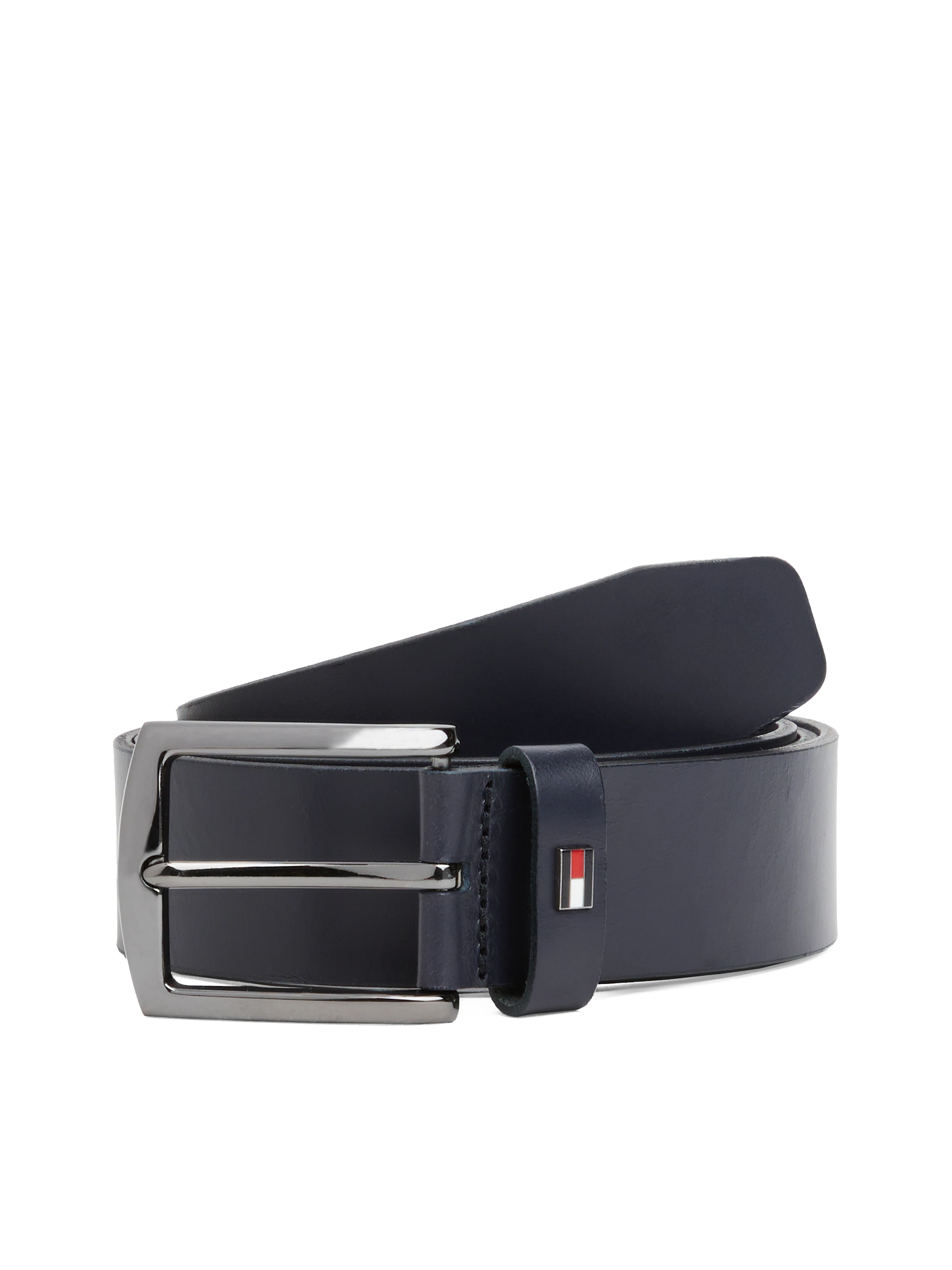 Tommy Hilfiger Ledergürtel "DENTON 3.5 EXT", Einfachdornschließe, Metalllog günstig online kaufen