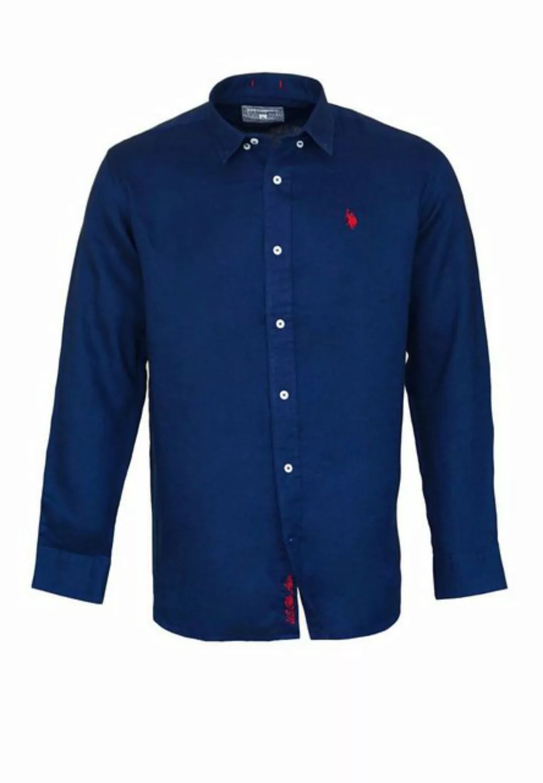 U.S. Polo Assn Langarmhemd Shirt Leinenhemd Button Down Linenshirt günstig online kaufen