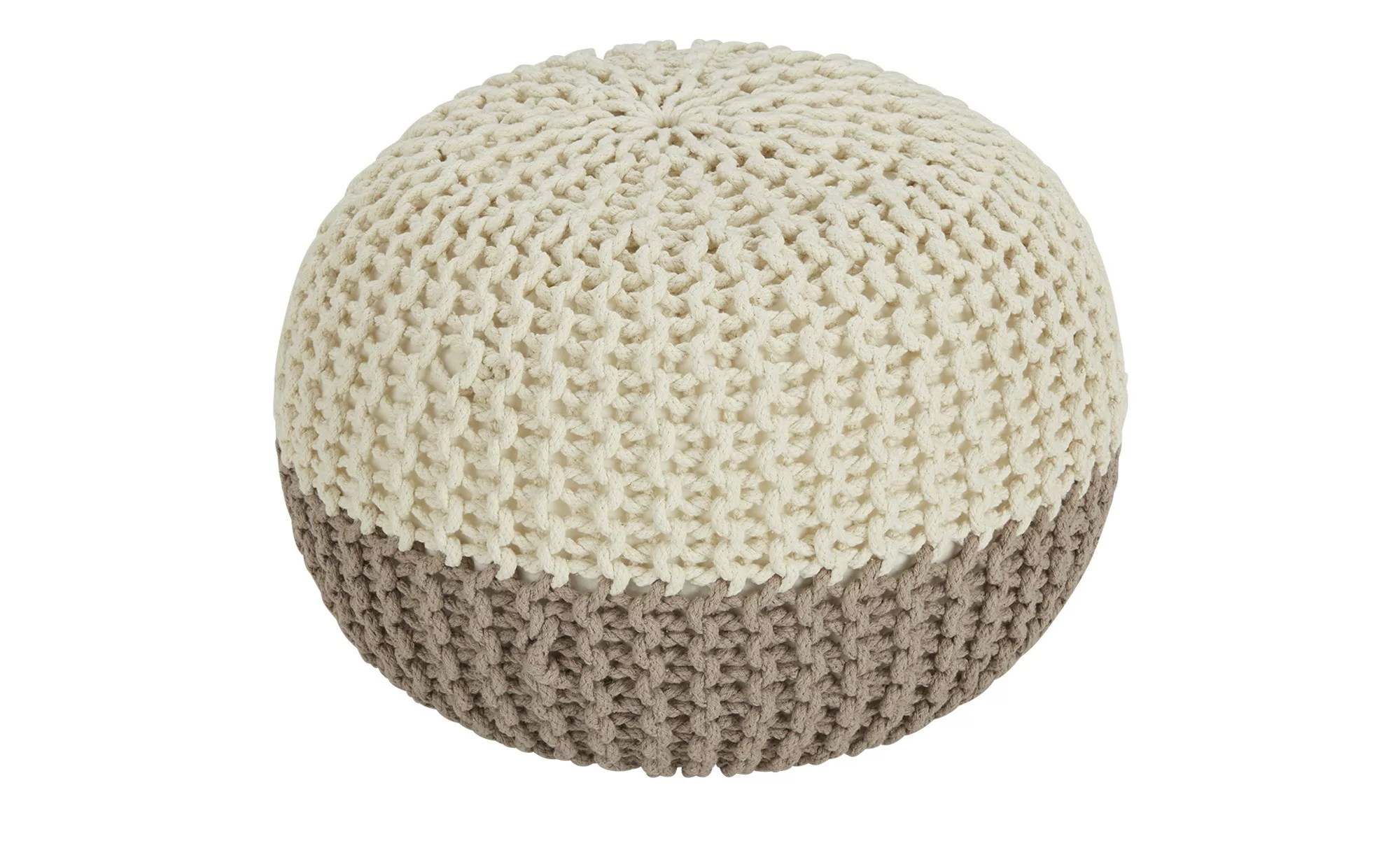 como Strickpouf   ¦ silber ¦ Maße (cm): H: 35  Ø: 50 Dekokissen & Decken > günstig online kaufen