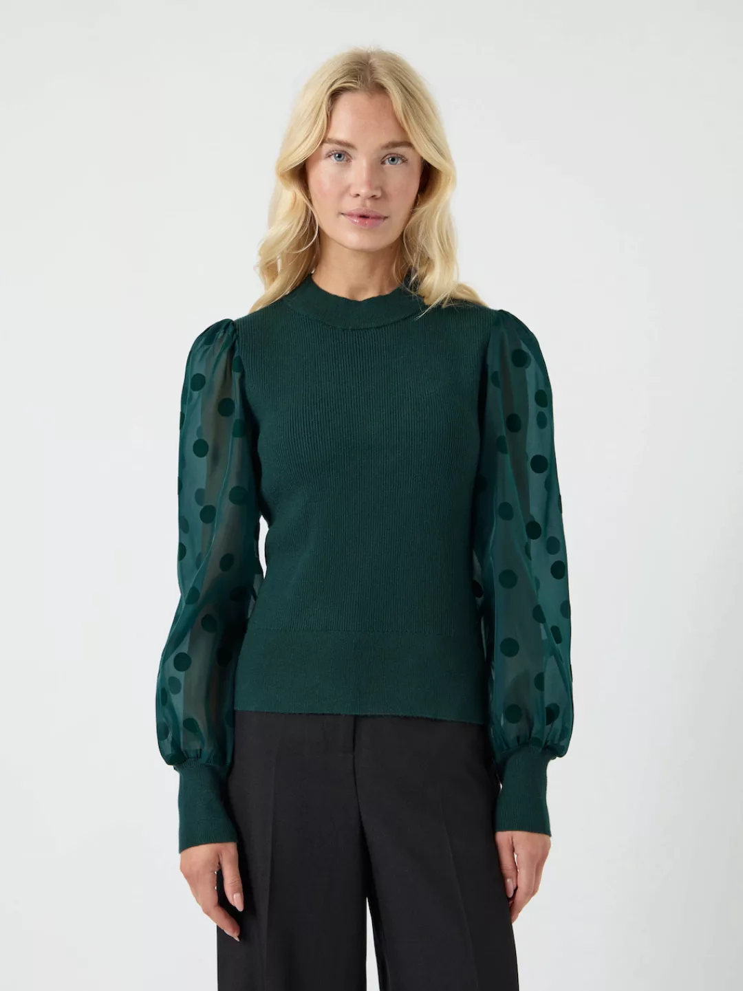 Y.A.S Rundhalspullover "YASDOTME LS KNIT PULLOVER S. NOOS" günstig online kaufen