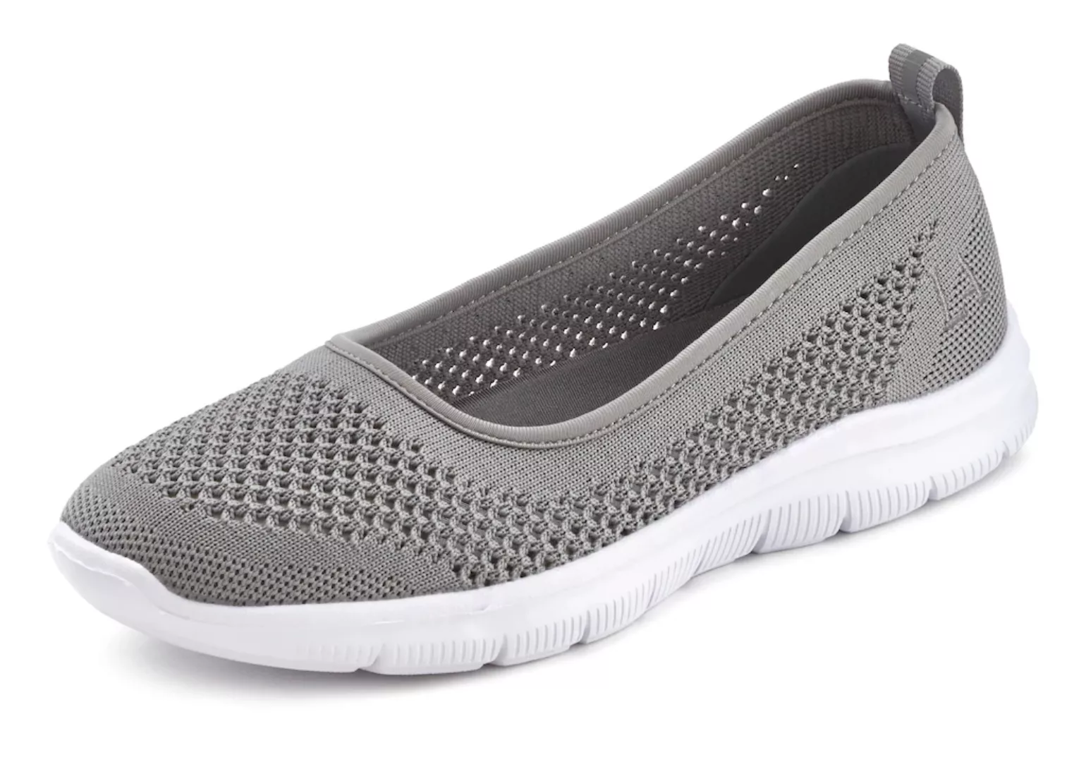 LASCANA Sneaker Ballerinas, ultraleichter Slipper, Slip-On-Sneaker, Freizei günstig online kaufen