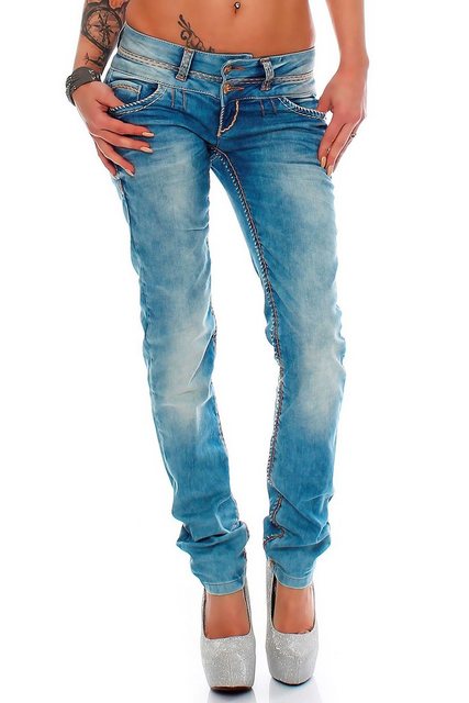 Cipo & Baxx 5-Pocket-Jeans Low Waist Hose BA-CBW0347A W29/L34 (1-tlg) mit d günstig online kaufen