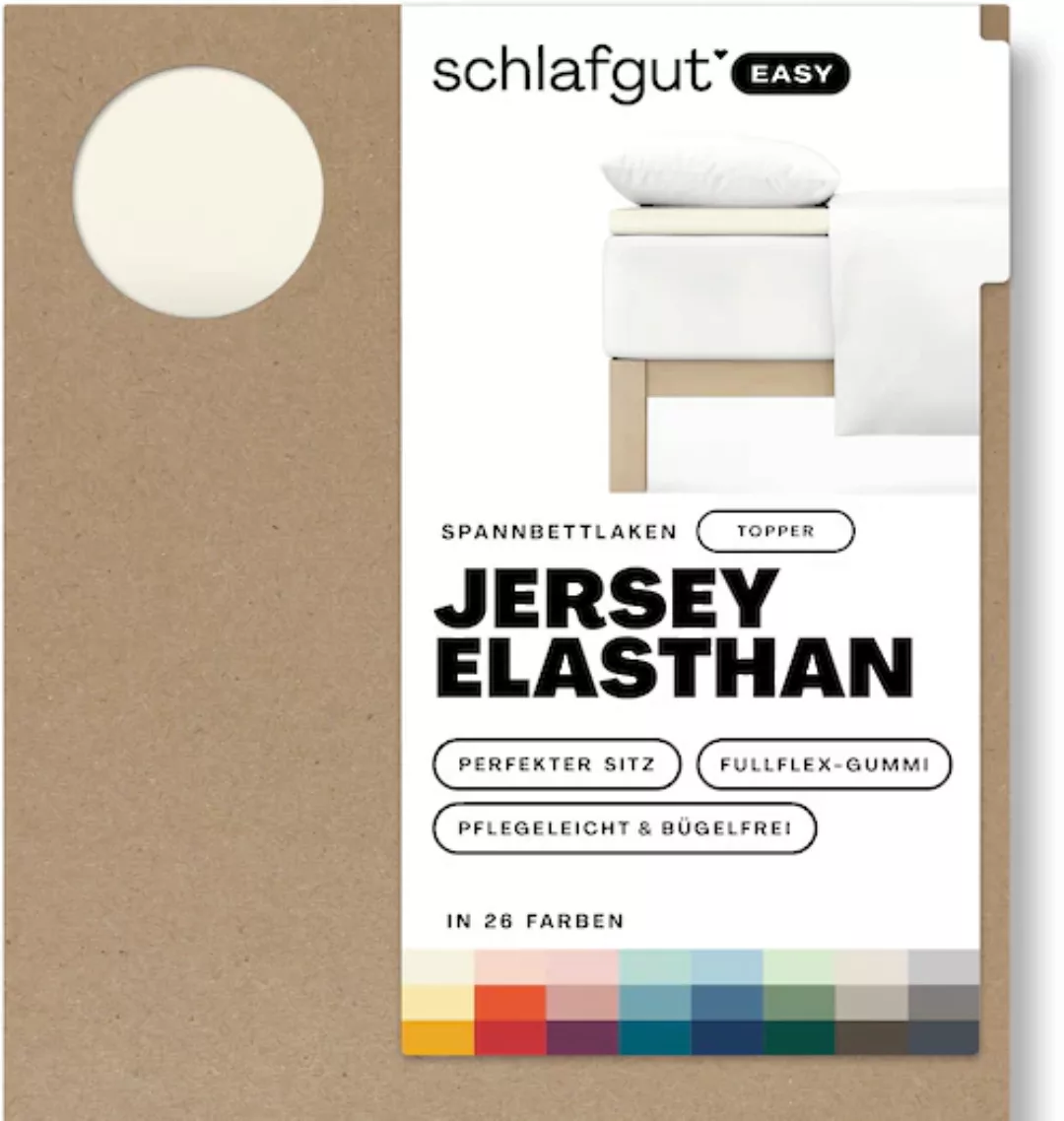 Schlafgut Spannbettlaken »EASY Jersey Elasthan Topper«, MADE IN GREEN by OE günstig online kaufen