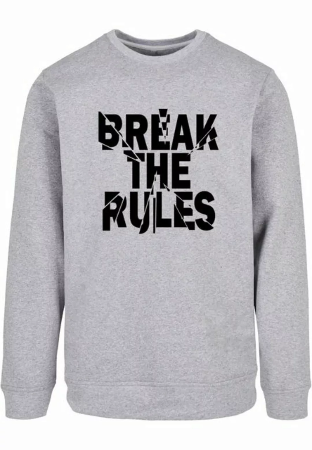 Merchcode Rundhalspullover Merchcode Herren Break The Rules 2 Basic Crewnec günstig online kaufen