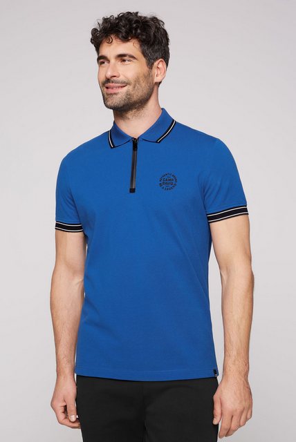 CAMP DAVID Poloshirt mit Print am Kragen günstig online kaufen