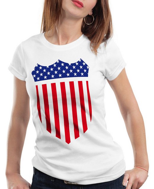 style3 T-Shirt USA Amerika Medal Medaille Wappen Flagge sheriff stars strip günstig online kaufen