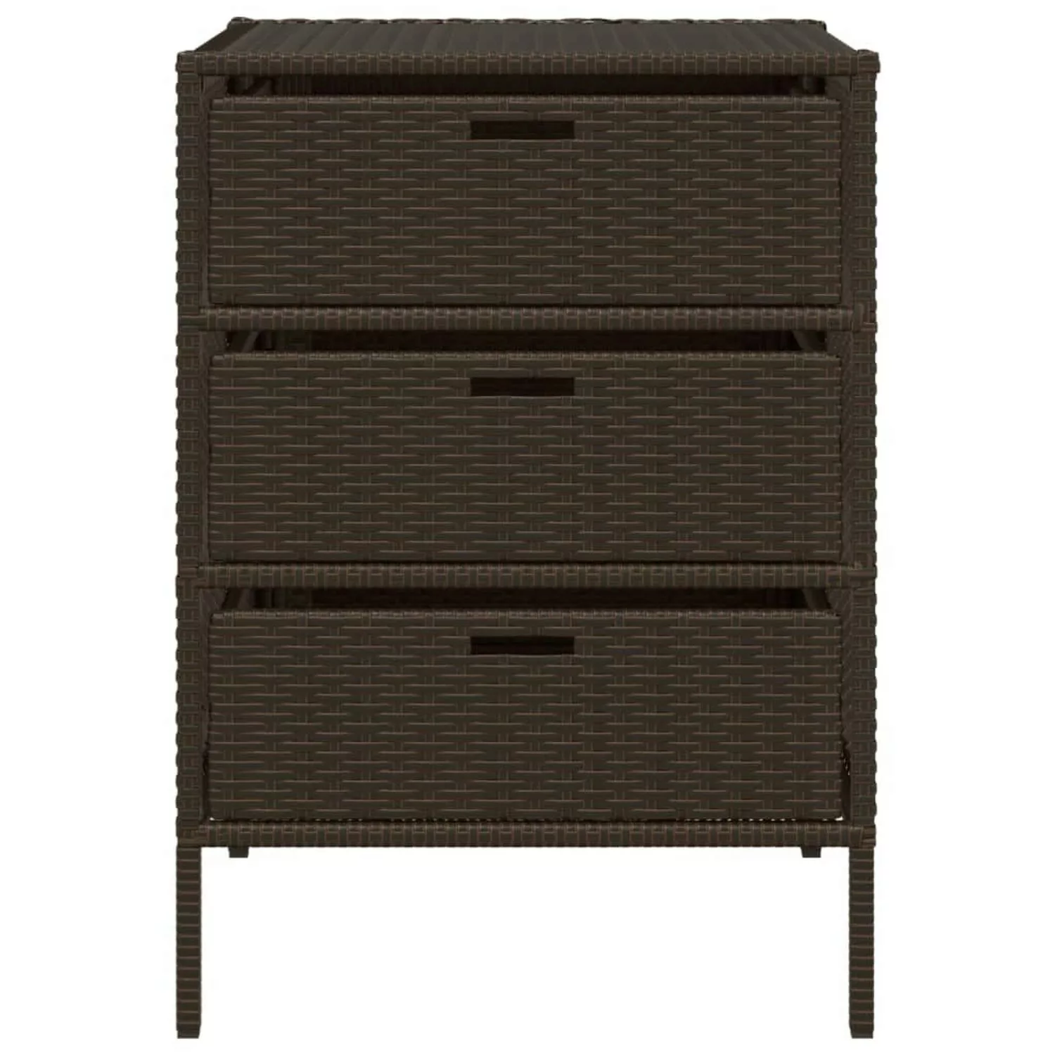 VidaXL Gartenschrank Braun 55x59x80 cm Poly Rattan günstig online kaufen