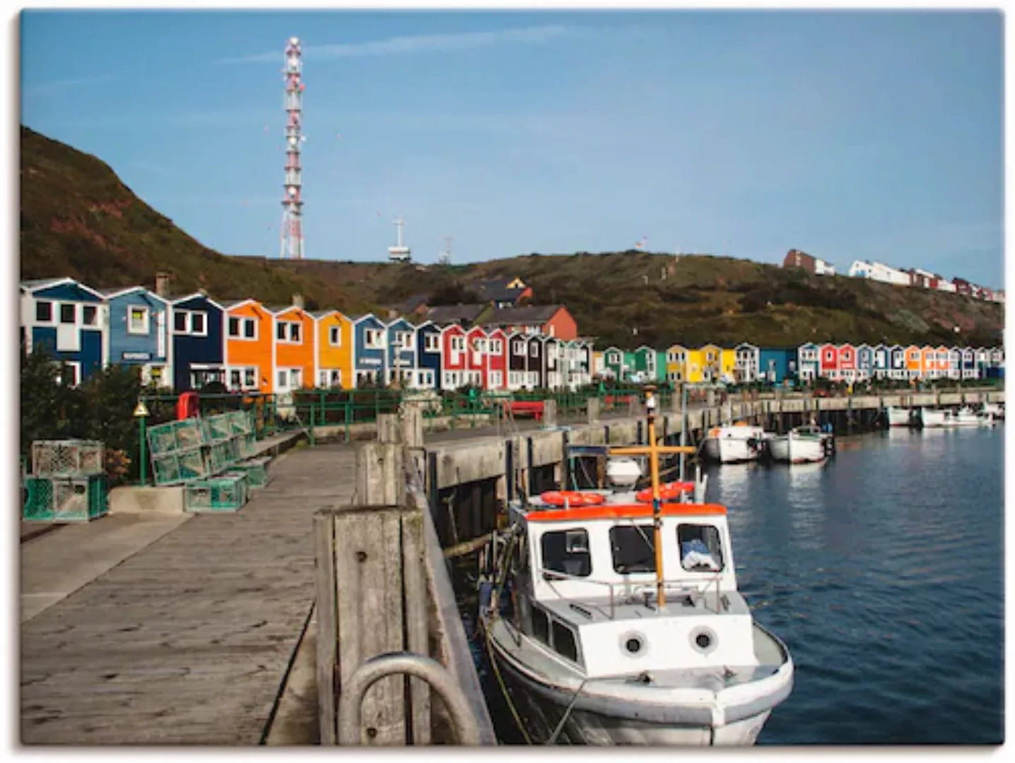 Artland Leinwandbild »Der Hafen von Helgoland«, Boote & Schiffe, (1 St.), a günstig online kaufen