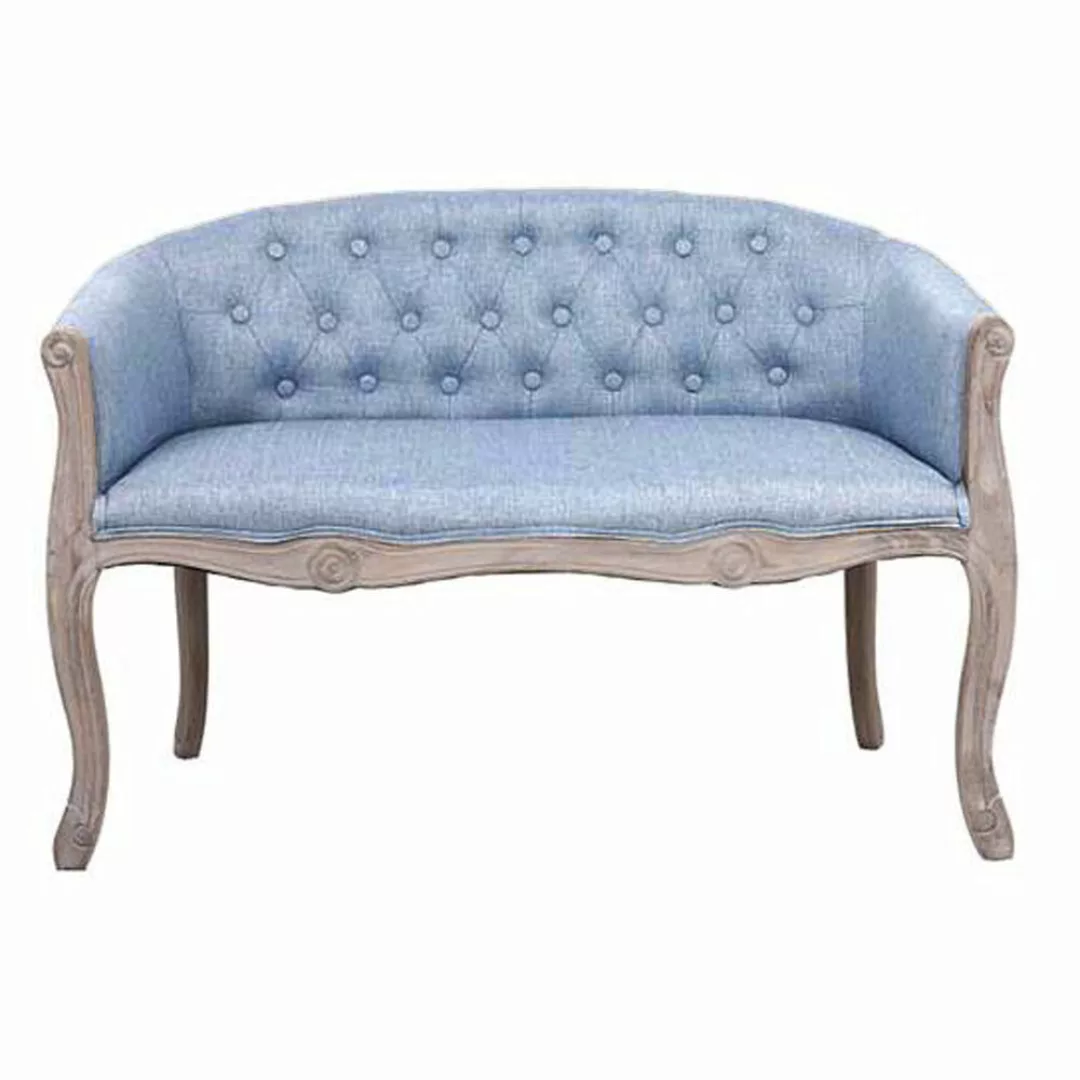 Sofa Dkd Home Decor Blau Polyester Kautschukholz (107 X 61 X 71 Cm) günstig online kaufen