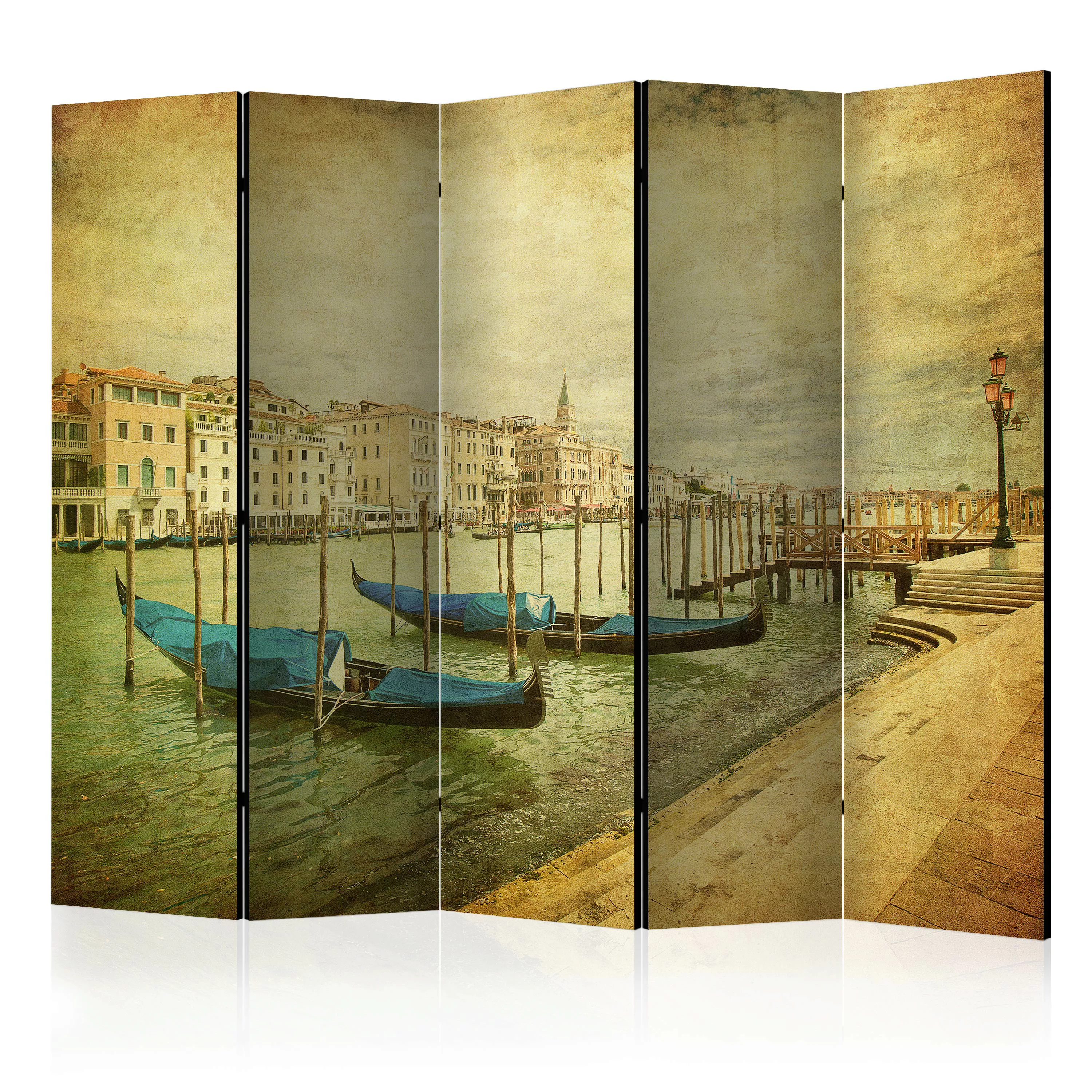 5-teiliges Paravent - Grand Canal, Venice (vintage) Ii [room Dividers] günstig online kaufen
