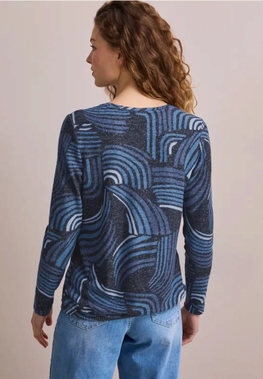 Cecil Langarmshirt mit All-Over Print günstig online kaufen