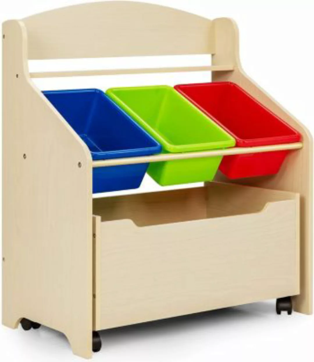 COSTWAY® Spielzeugregal mit Aufbewahrungsboxen natur günstig online kaufen