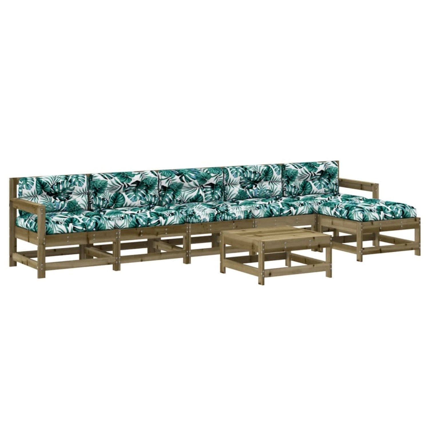 vidaXL 7-Tlg Garten-Lounge-Set mit Kissen Imprägniertes Kiefernholz 3185975 günstig online kaufen