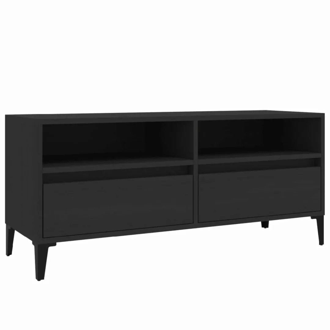 Vidaxl Tv-schrank Schwarz 100x34,5x44,5 Cm Holzwerkstoff günstig online kaufen