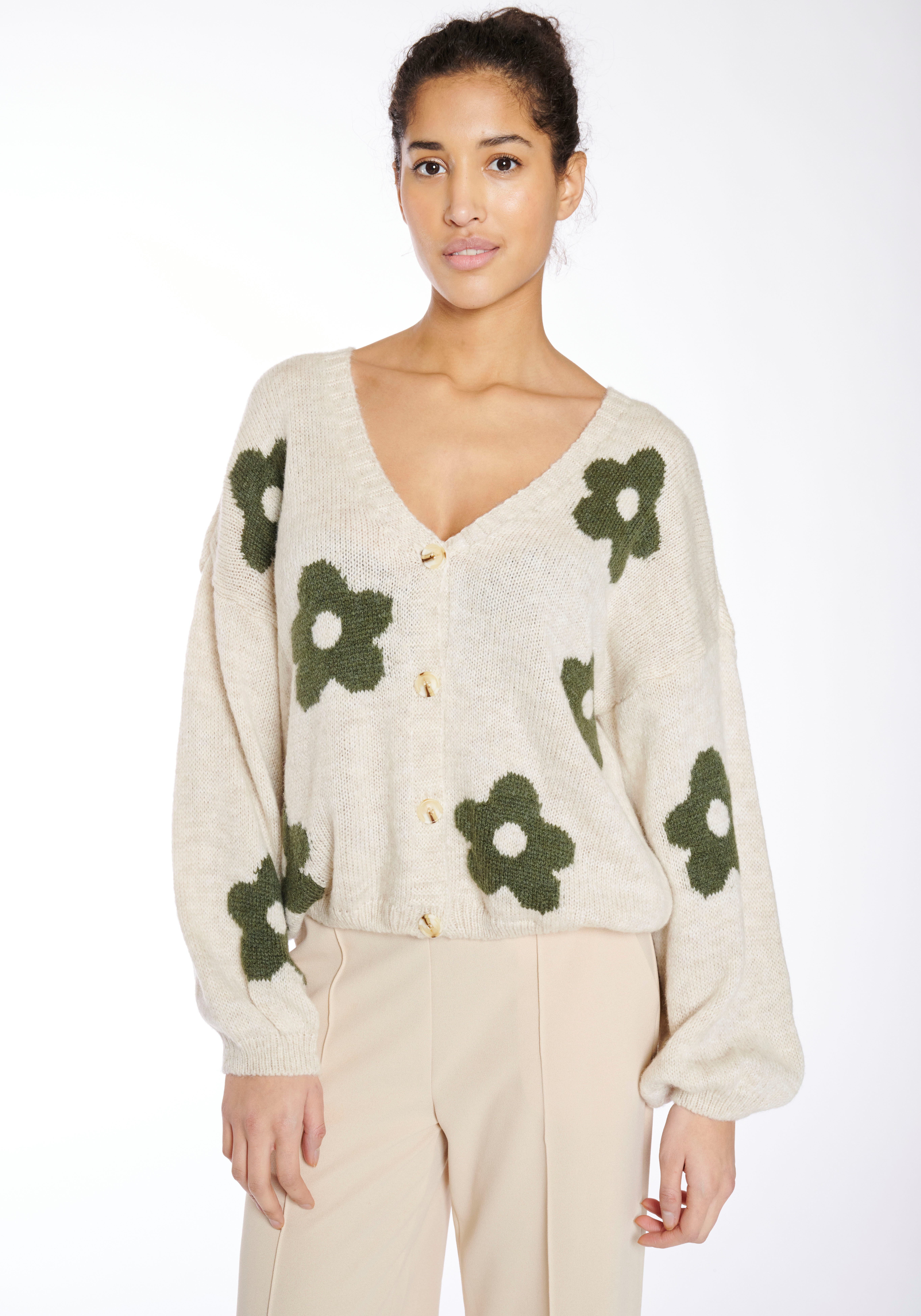 HaILY’S Strickjacke LS A CD Fl44ower günstig online kaufen