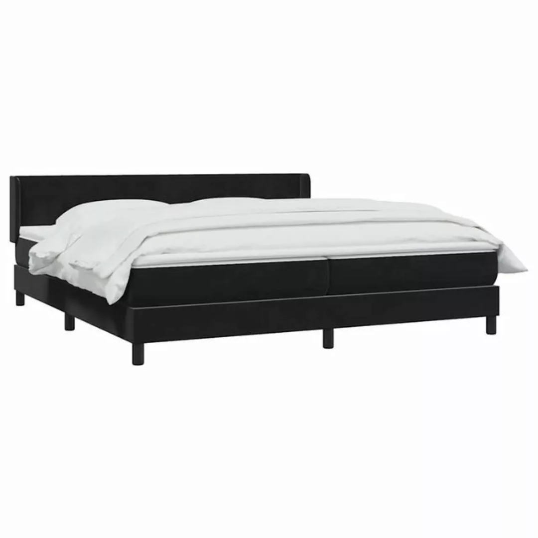 vidaXL Bett Boxspringbett mit Matratze Schwarz 200x220 cm Samt günstig online kaufen