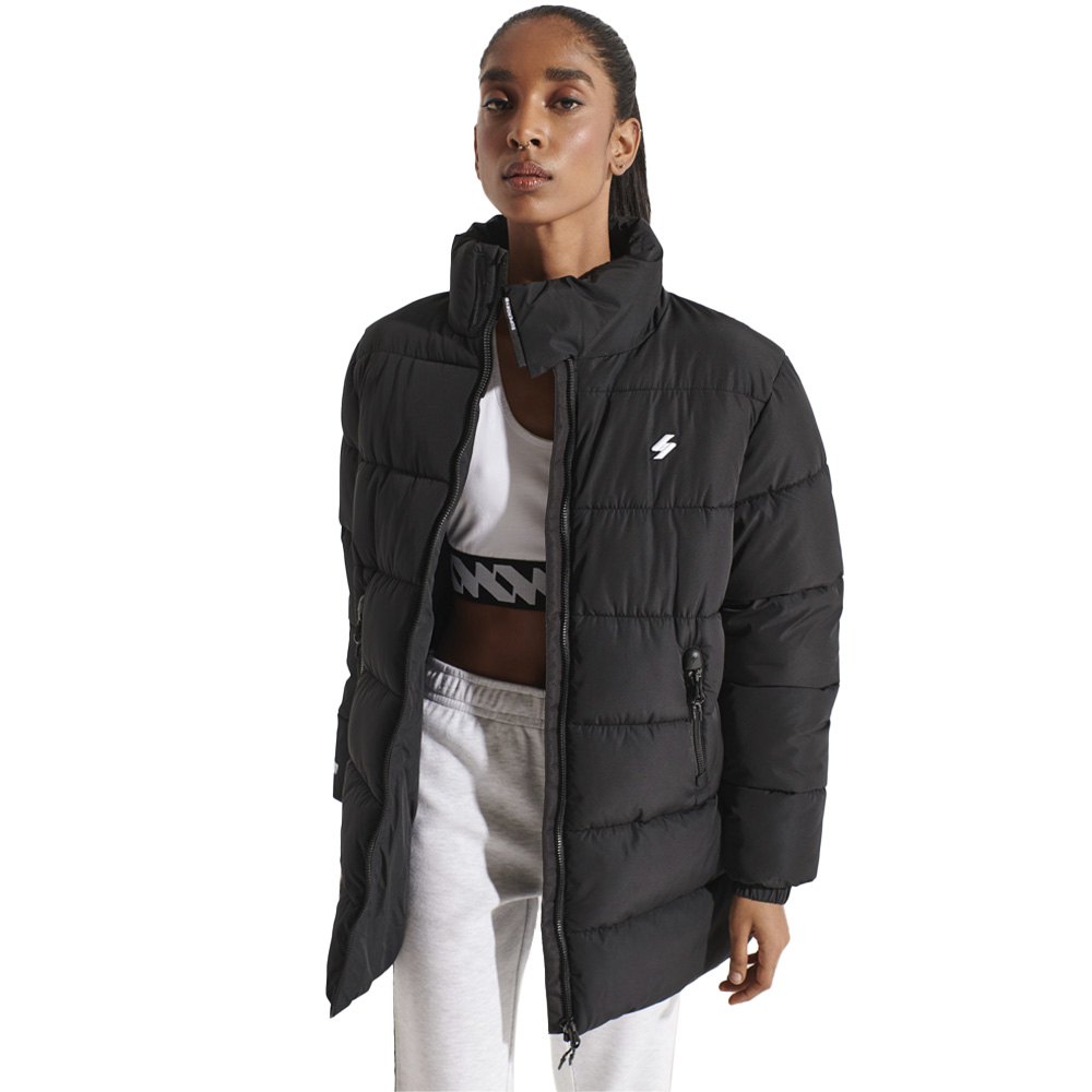 Superdry Longline Sports Jacke S Black günstig online kaufen