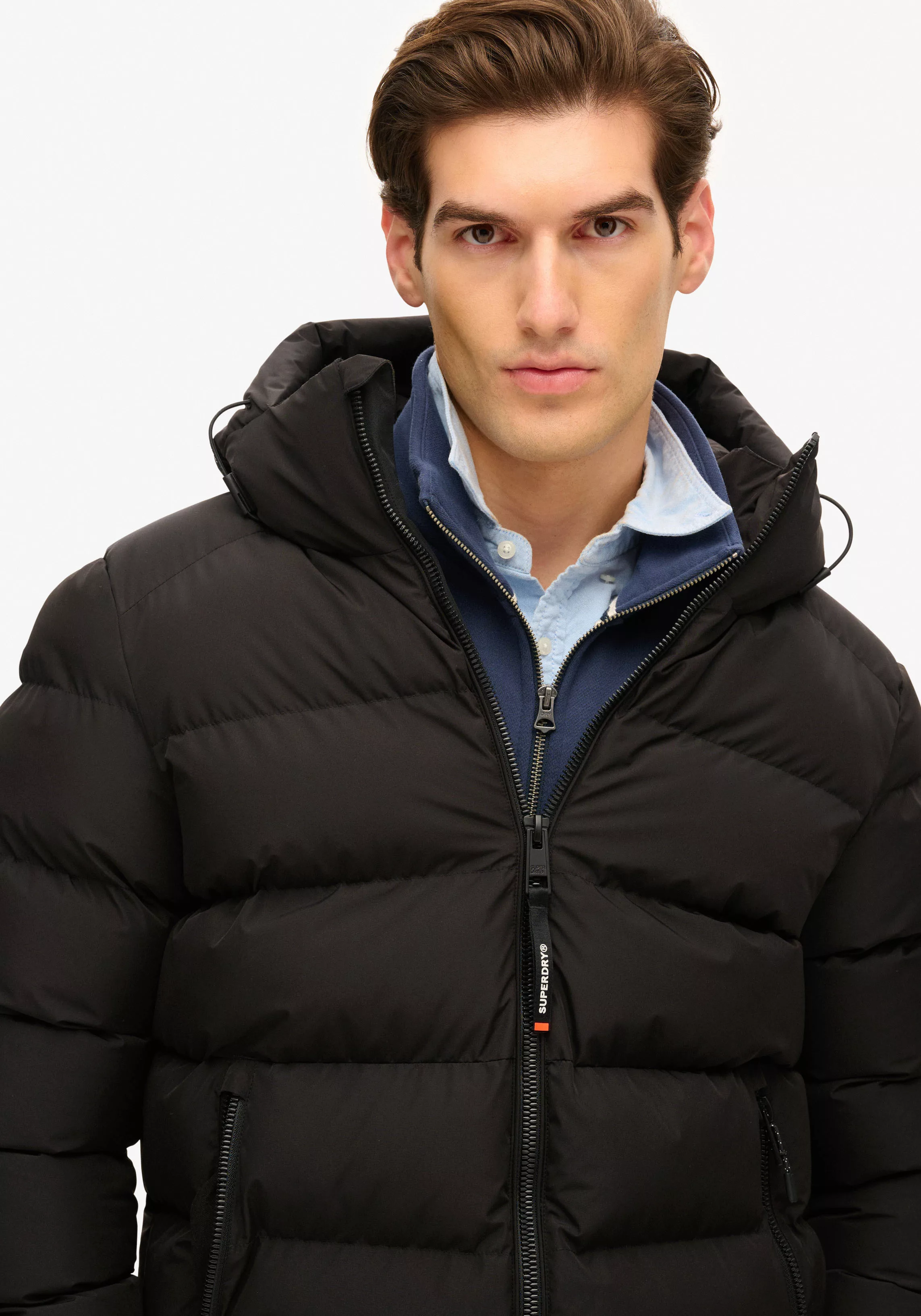 Superdry Steppjacke "HOODED SPORTS PUFFER JACKET" günstig online kaufen