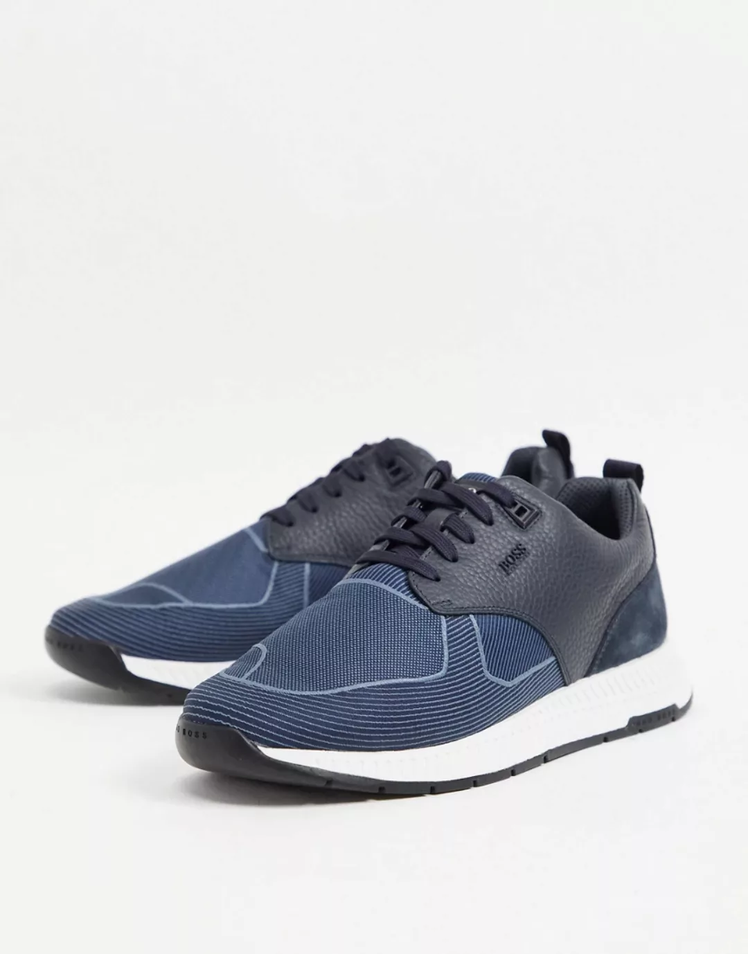 BOSS – Titanium Runn – Sneaker in Marineblau günstig online kaufen