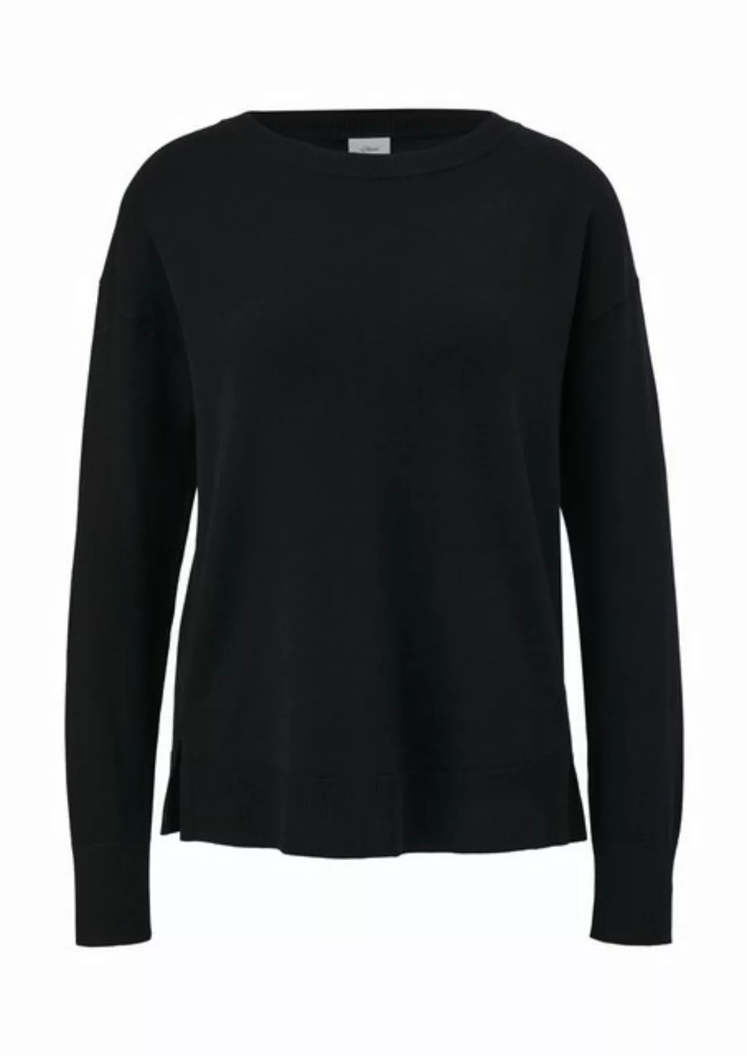 s.Oliver BLACK LABEL Longpullover mit Drop-Shoulder Look günstig online kaufen