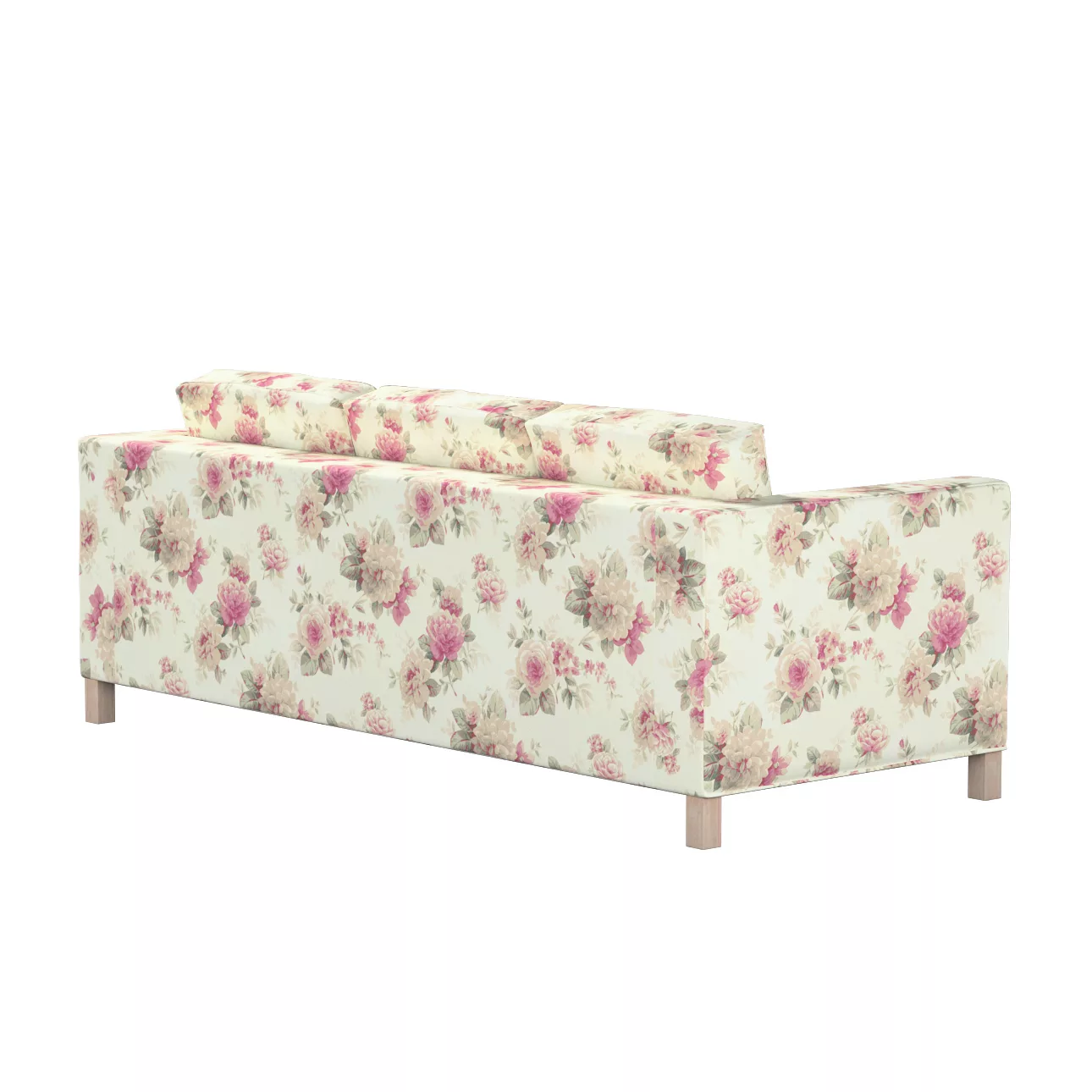 Bezug für Karlanda 3-Sitzer Sofa nicht ausklappbar, kurz, beige- rosa, Bezu günstig online kaufen