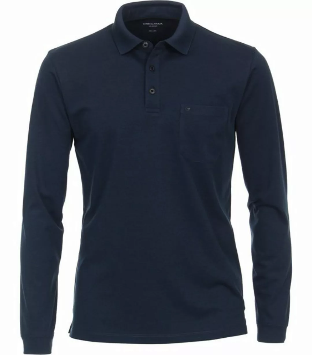 CASAMODA Langarm-Poloshirt "CASAMODA Polo-Shirt Langarm uni" günstig online kaufen