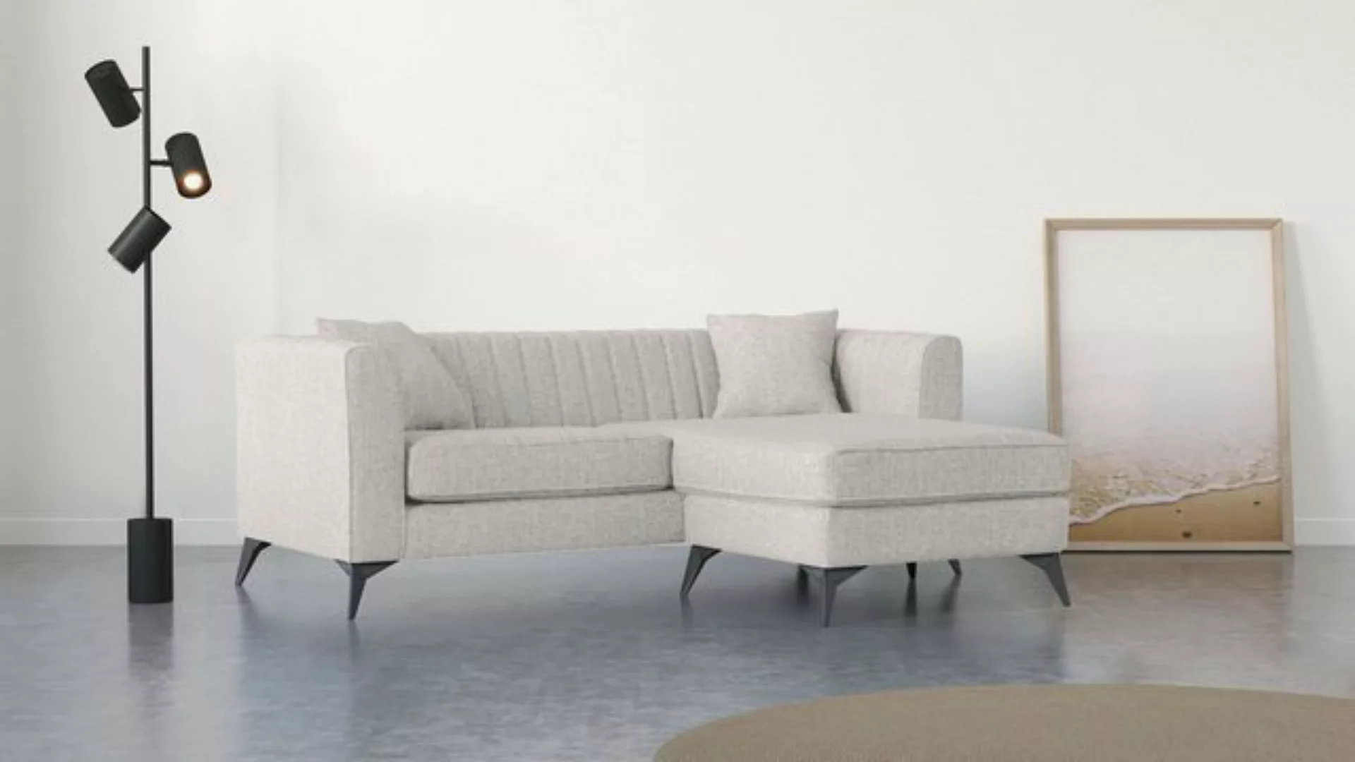 Places of Style Ecksofa "MATTHEW B/T/H: 201/162/74 cm, ideal für kleine Räu günstig online kaufen