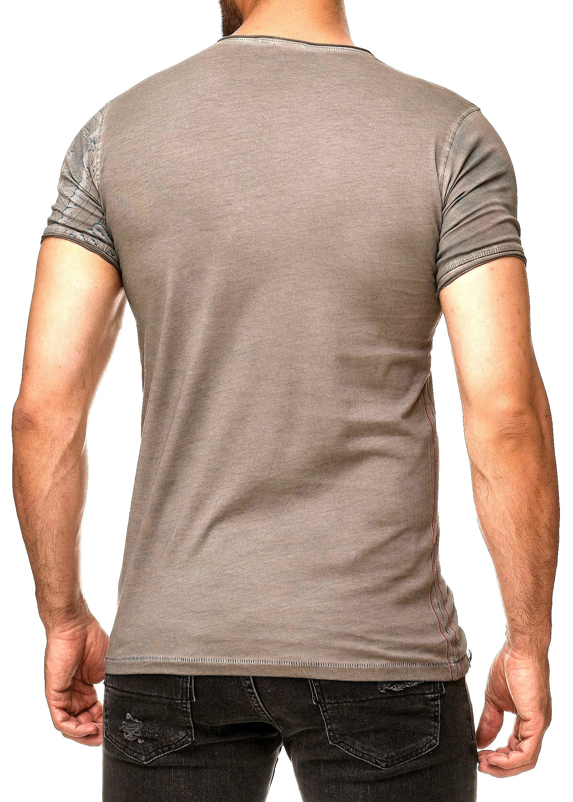 R-NEAL T-Shirt T-Shirt Washed Streetwear Printed günstig online kaufen