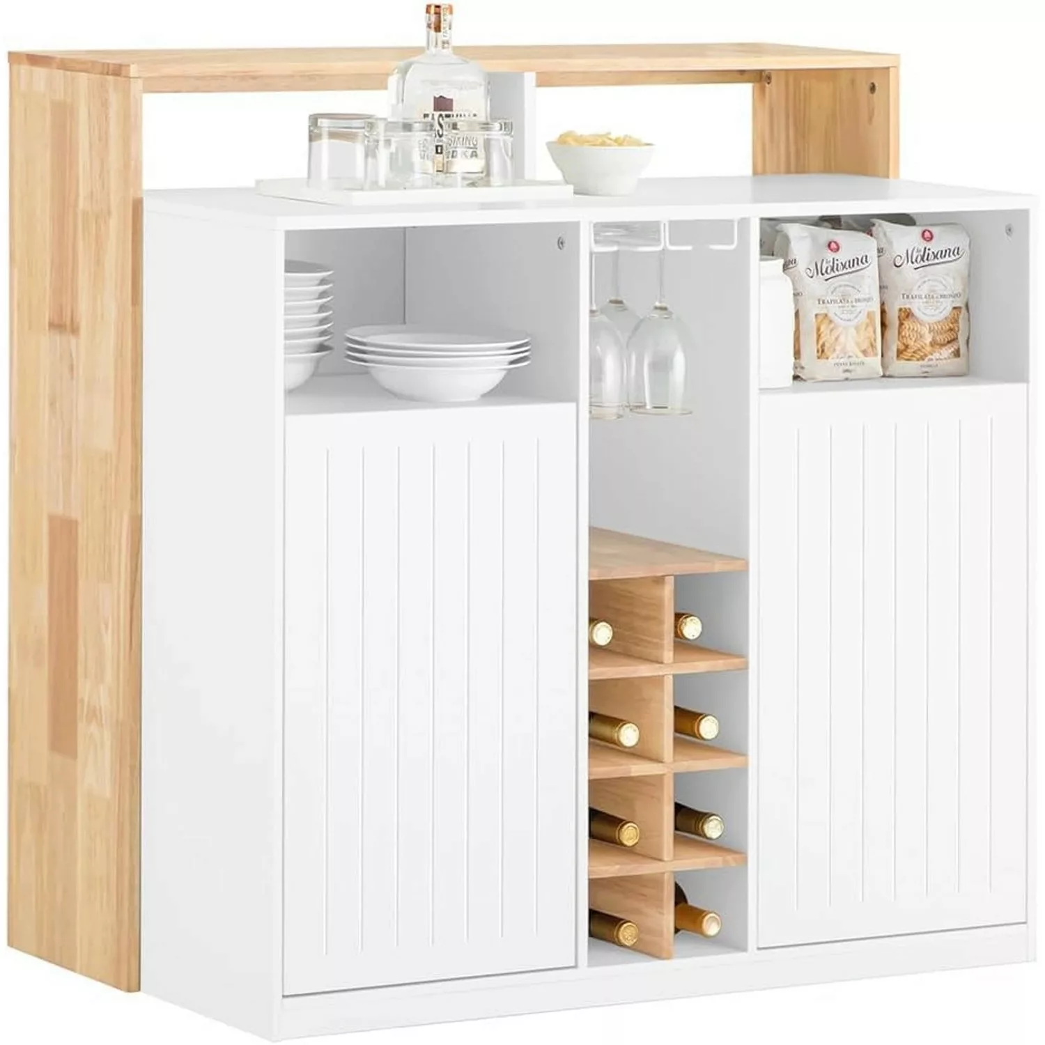 SoBuy Kücheninsel Küchenschrank Kommode Sideboard Buffet KNL07-WN günstig online kaufen