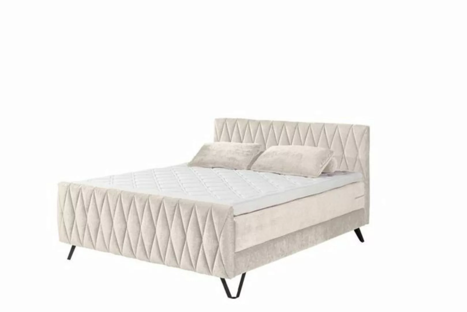 ED EXCITING DESIGN Boxspringliege (160 x 200 cm, Marsala), Beige günstig online kaufen