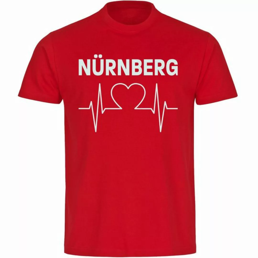 multifanshop T-Shirt Herren Nürnberg - Herzschlag - Männer günstig online kaufen